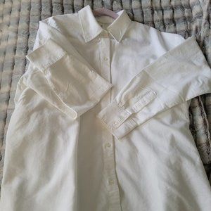 White button-down long sleeve shirt size medium.